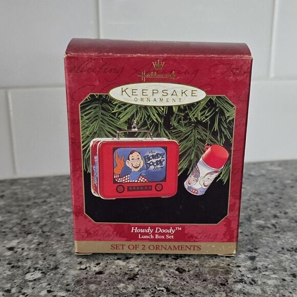 Hallmark Keepsake Ornament Howdy Doody Lunch Box Thermos Christmas TV Show 1999 - Picture 3 of 5